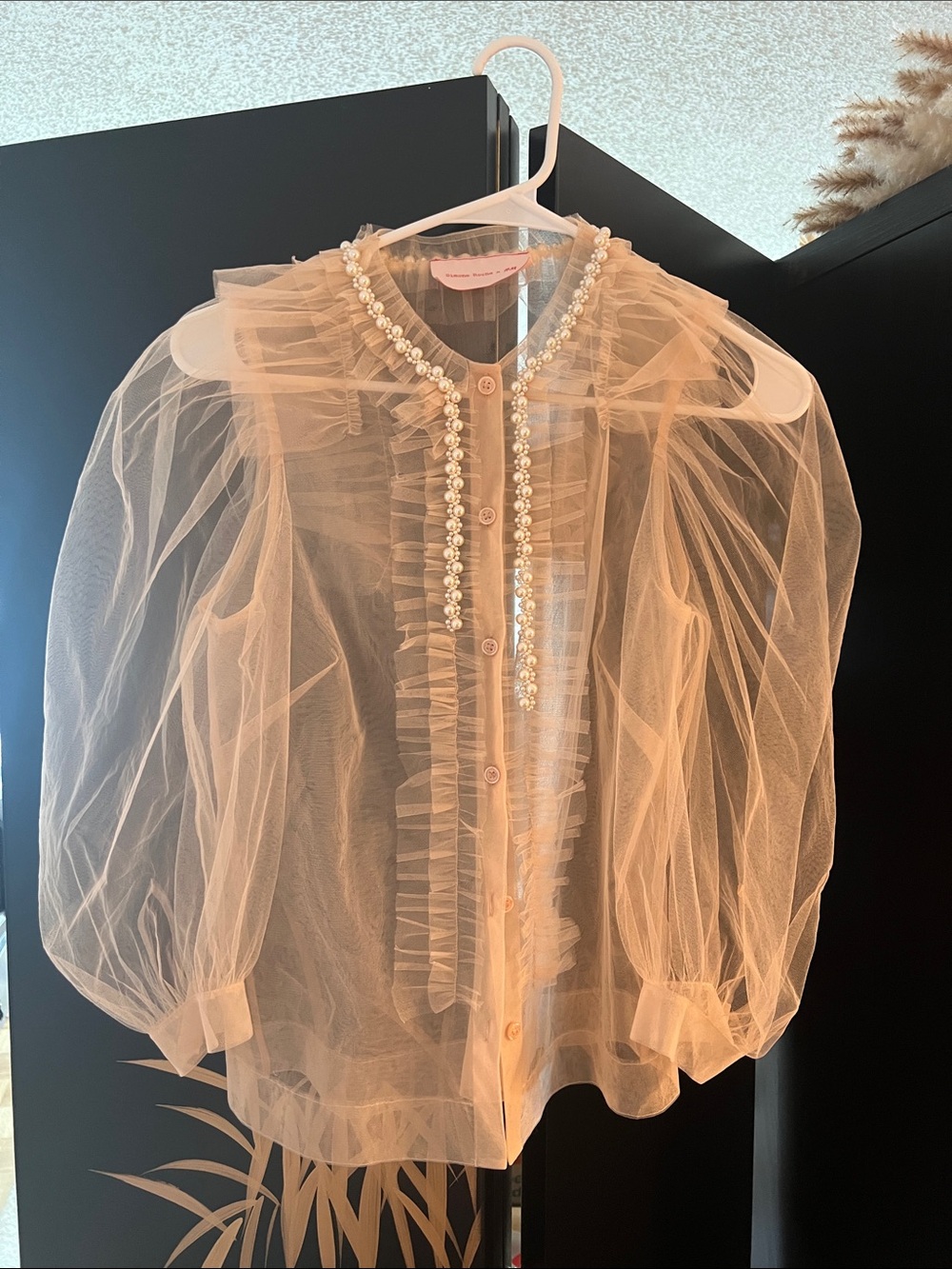 Simone Rocha x H&M Pearl Sheer Ruffle Blouse - Picture 4 of 10